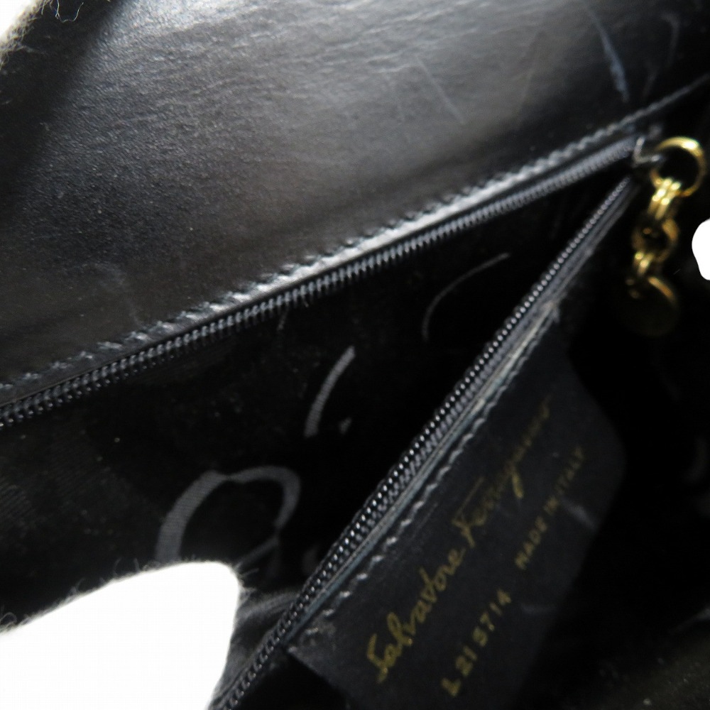 美品 サルヴァトーレフェラガモ L21 5714 ショルダーバッグ レザー/レザー ブラック 0524【中古】Salvatore Ferragamo レディース 美品 サルヴァトーレフェラガモ L21 5714 ショルダーバッグ レザー/レザー ブラック 0524【中古】Salvatore Ferragamo レディース