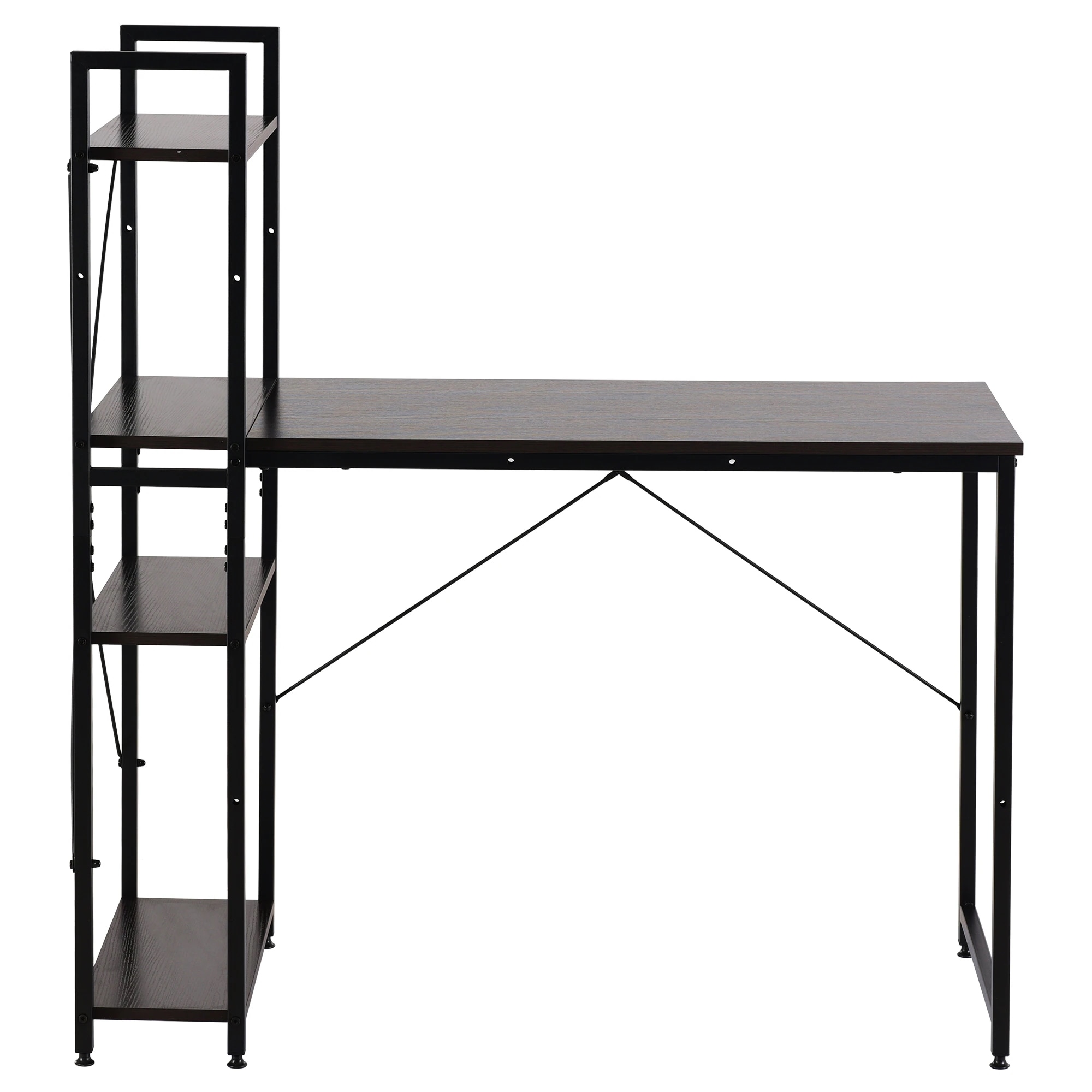 1030【N512P311156Nオフィスチェア+パソコンデスク セット】パソコンデスク ラック付き 調整可能　デスク ワークデスク 木製 学習デスク