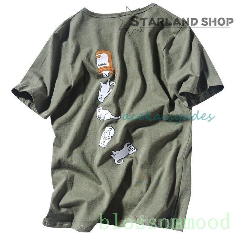 【2025新作SALE】カットソーレディースメンズロンティー半袖夏tシャツ綿100%猫柄カジュアル2025春夏 【2025新作SALE】カットソーレディースメンズロンティー半袖夏tシャツ綿100%猫柄カジュアル2025春夏