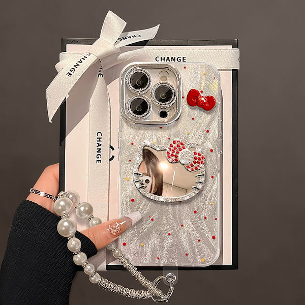 Qoo10] キティ 鏡 ドット ケース ハローキティ