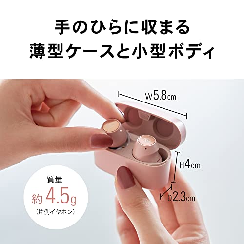 オーディオテクニカ ATH-CKS30TW BK ワイヤレスイヤホン bluetooth 【完全ワイヤレスイヤホン / 重低音 / IP55 防水防塵規格 / マルチポイント対応 / 小型軽量 / 最