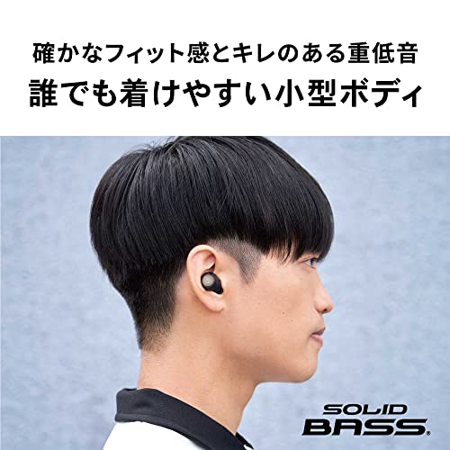 オーディオテクニカ ATH-CKS30TW BK ワイヤレスイヤホン bluetooth 【完全ワイヤレスイヤホン / 重低音 / IP55 防水防塵規格 / マルチポイント対応 / 小型軽量 / 最