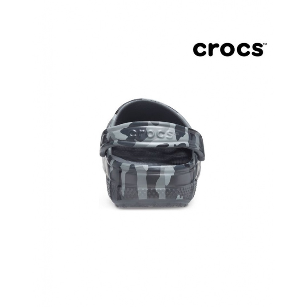 クロックスコモンクラシックプリントカモクロッグスチールグレー 206454-0IE