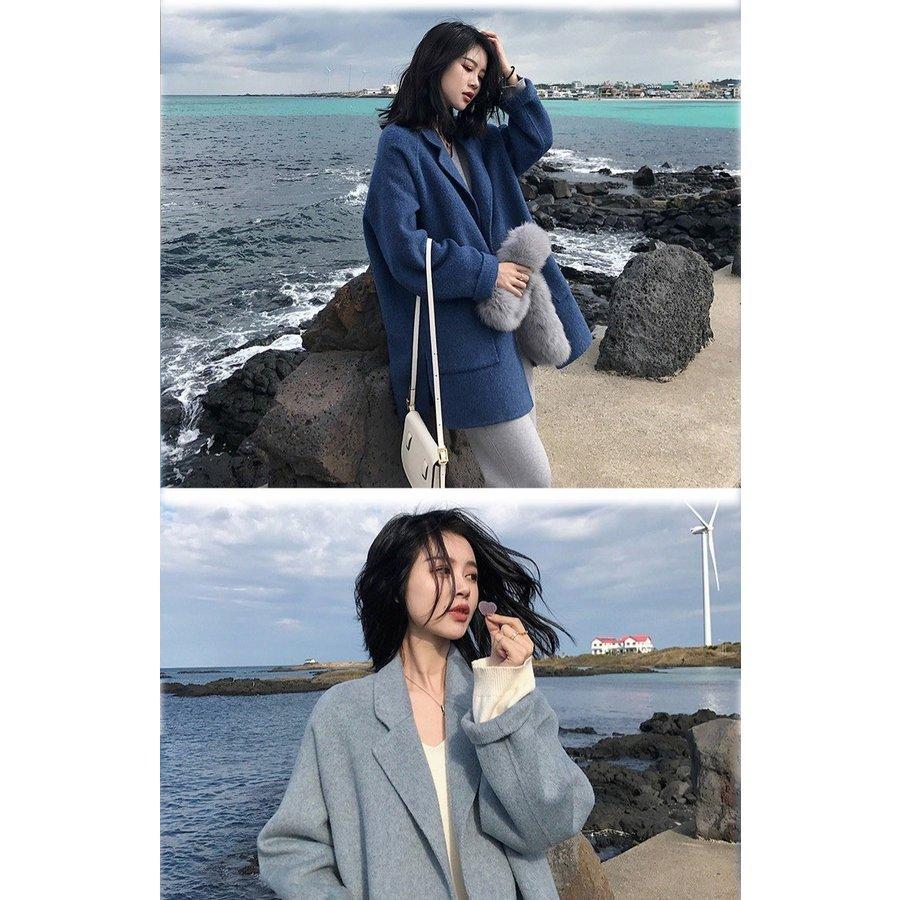 ラシャコート レディース ダブルブレスト 厚手 ラシャジャケット ロング丈コート 秋冬 カジュアル スプリングコート 着痩せ アウター