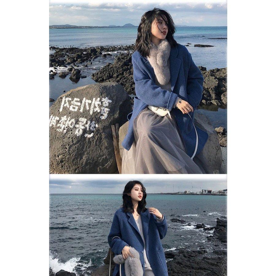 ラシャコート レディース ダブルブレスト 厚手 ラシャジャケット ロング丈コート 秋冬 カジュアル スプリングコート 着痩せ アウター