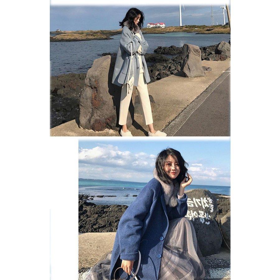 ラシャコート レディース ダブルブレスト 厚手 ラシャジャケット ロング丈コート 秋冬 カジュアル スプリングコート 着痩せ アウター