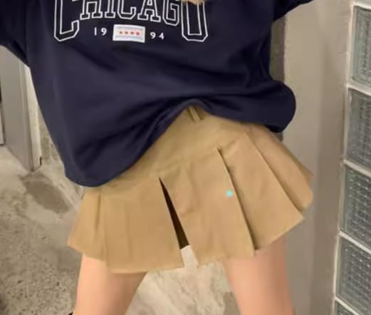 レディース スカート ショートスカート ミニスカート ミニ ショート Aライン プリーツ ファスナー ハイウエスト かわいい シンプル カジュアル おしゃれ かっこいい ガーリー キュート