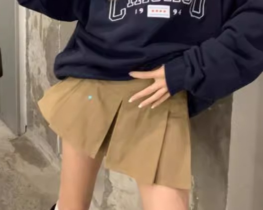 レディース スカート ショートスカート ミニスカート ミニ ショート Aライン プリーツ ファスナー ハイウエスト かわいい シンプル カジュアル おしゃれ かっこいい ガーリー キュート