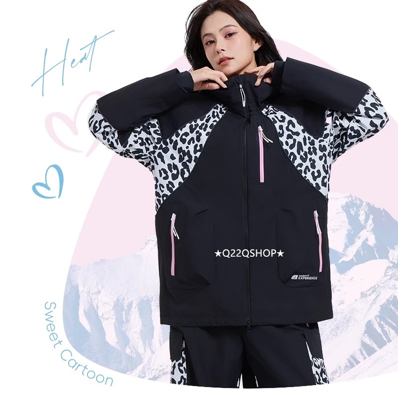 スノボウェア 豹柄 686×diesel ヒョウ柄迷彩スノーボードウェア 686