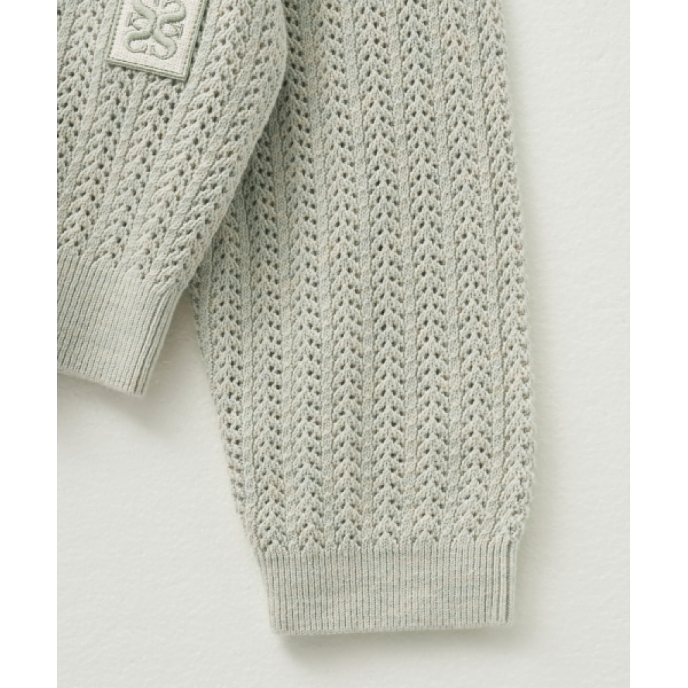 SATUR イビザシトロンサマーグラフィックメッシュニットナチュラルグリーン SATUR イビザシトロンサマーグラフィックメッシュニットナチュラルグリーン