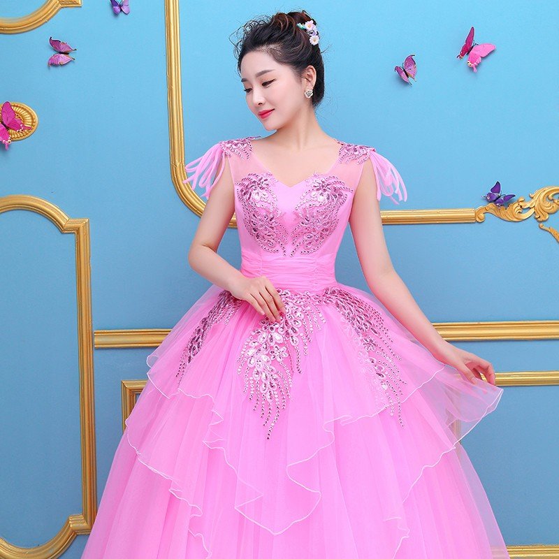 カラードレス 安い イブニングドレス 花嫁 ロング パーティードレス 演奏会 フォーマルドレス 結婚式 二次会 カクテルドレス 大きいサイズ ピンク