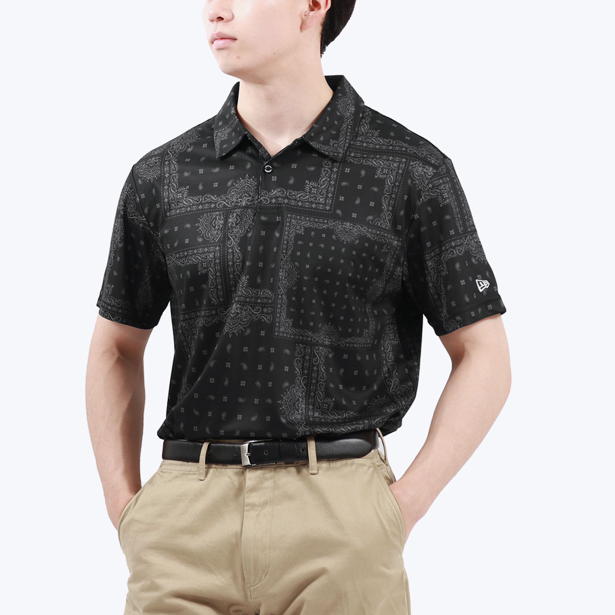 正規取扱店 ゴルフウェア メンズ ゴルフ ウェア トップス バンダナ柄 春 夏 秋 半袖 鹿の子 ポロシャツ Bandana All over 正規取扱店 ゴルフウェア メンズ ゴルフ ウェア トップス バンダナ柄 春 夏 秋 半袖 鹿の子 ポロシャツ Bandana All over