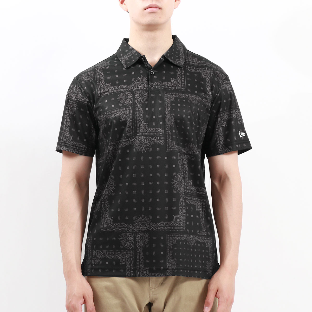 正規取扱店 ゴルフウェア メンズ ゴルフ ウェア トップス バンダナ柄 春 夏 秋 半袖 鹿の子 ポロシャツ Bandana All over 正規取扱店 ゴルフウェア メンズ ゴルフ ウェア トップス バンダナ柄 春 夏 秋 半袖 鹿の子 ポロシャツ Bandana All over