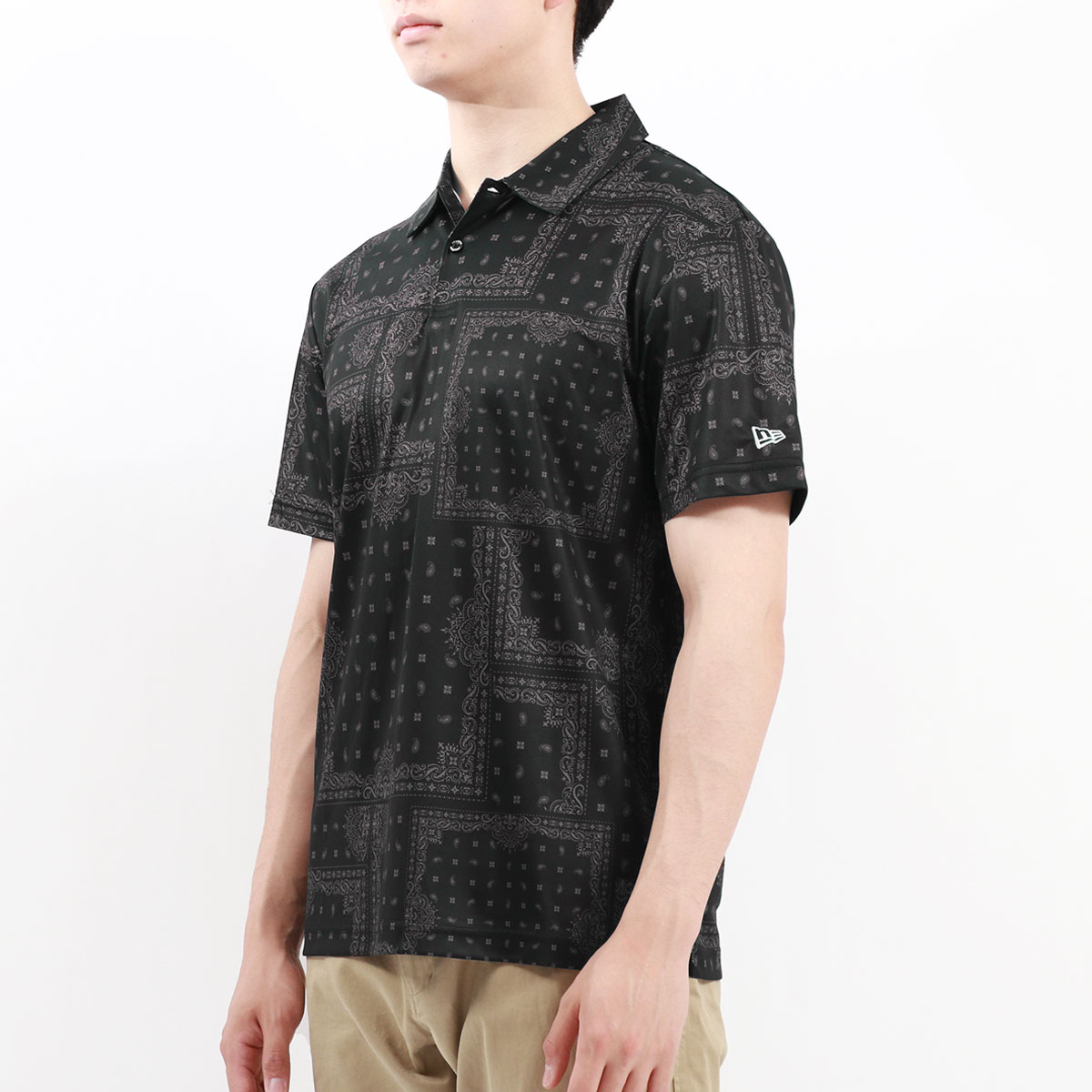 正規取扱店 ゴルフウェア メンズ ゴルフ ウェア トップス バンダナ柄 春 夏 秋 半袖 鹿の子 ポロシャツ Bandana All over 正規取扱店 ゴルフウェア メンズ ゴルフ ウェア トップス バンダナ柄 春 夏 秋 半袖 鹿の子 ポロシャツ Bandana All over