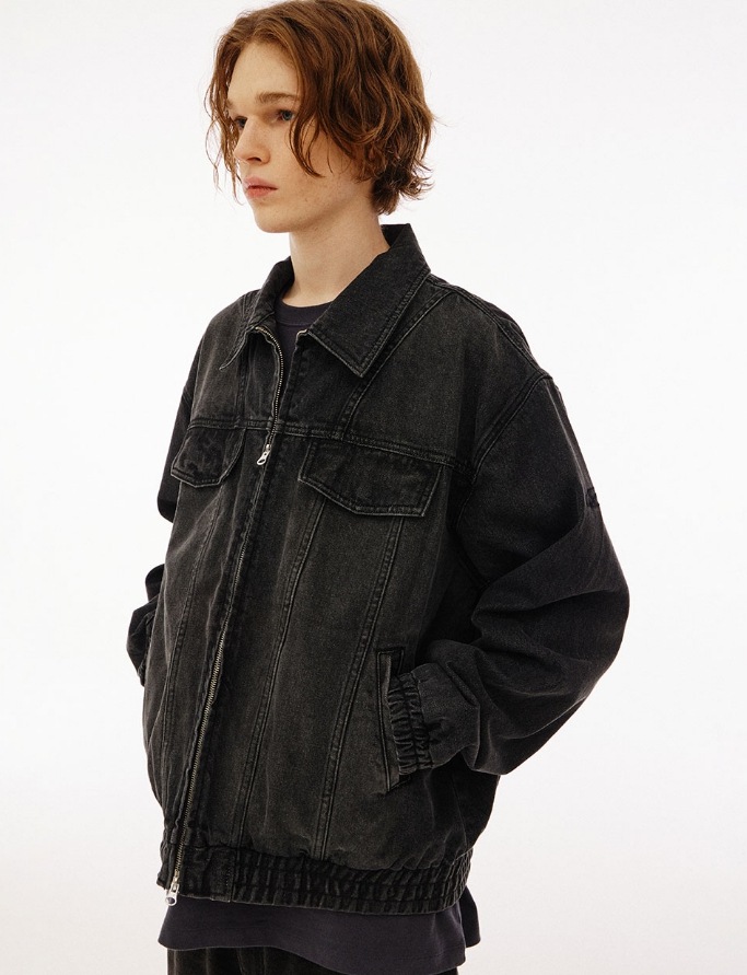 [1993studio] Small Logo Vintage Washing Denim Jacket