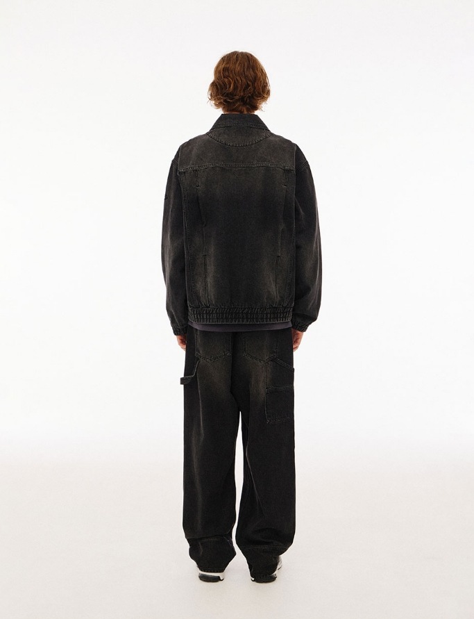 [1993studio] Small Logo Vintage Washing Denim Jacket