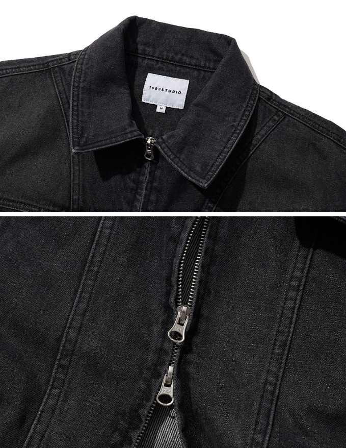 [1993studio] Small Logo Vintage Washing Denim Jacket