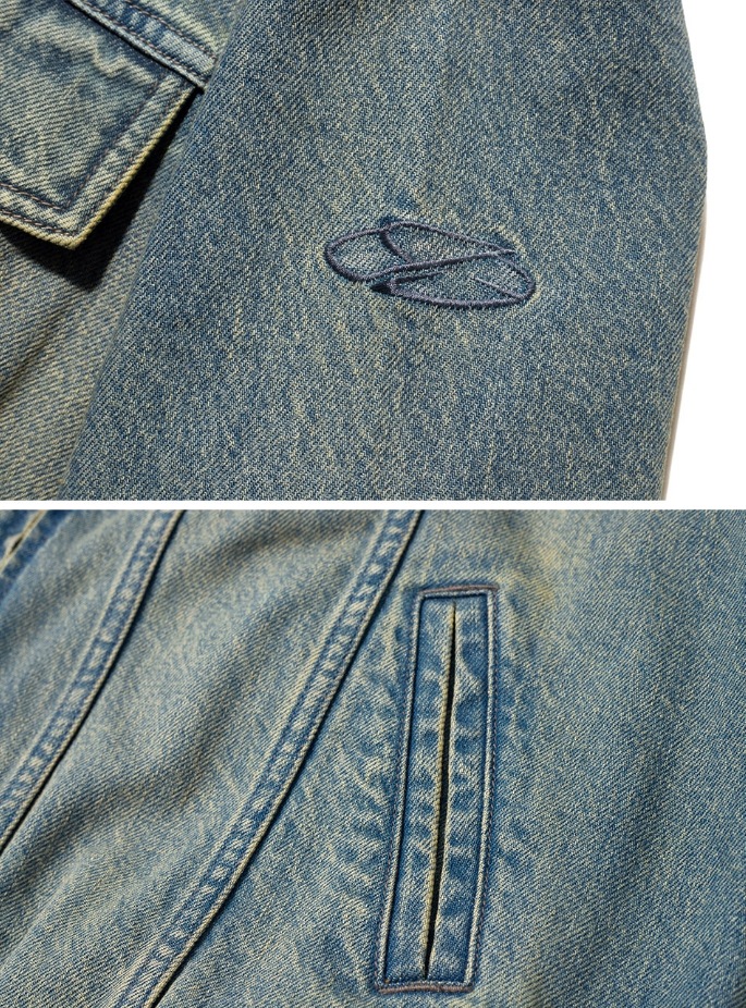 [1993studio] Small Logo Vintage Washing Denim Jacket