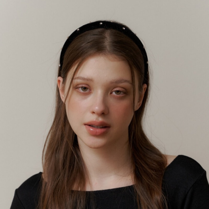 KINDABABY キュービックポイント ベルベット ヘッドバンド KINDABABY キュービックポイント ベルベット ヘッドバンド