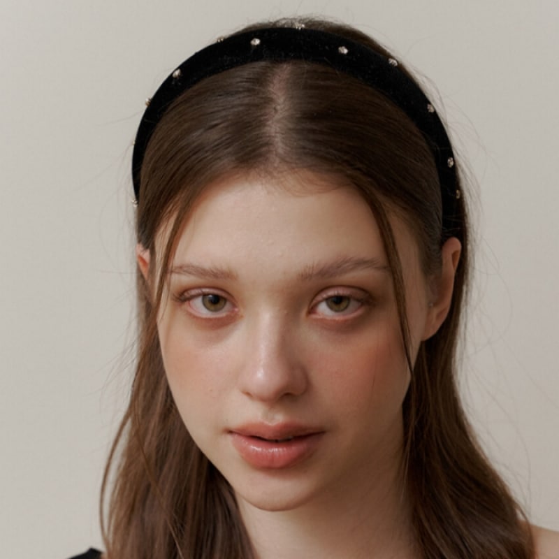 KINDABABY キュービックポイント ベルベット ヘッドバンド KINDABABY キュービックポイント ベルベット ヘッドバンド