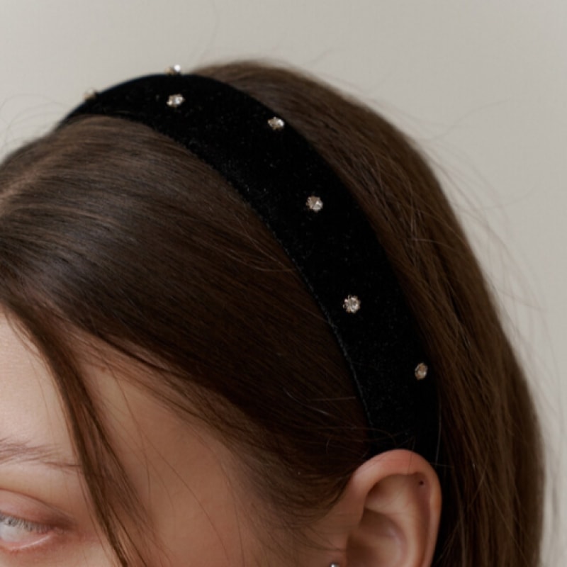 KINDABABY キュービックポイント ベルベット ヘッドバンド KINDABABY キュービックポイント ベルベット ヘッドバンド