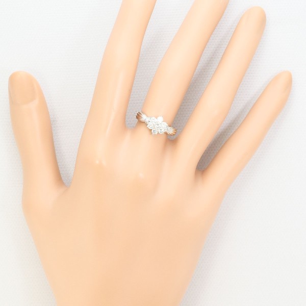 PT900 プラチナ リング 指輪 8.5号 ダイヤ 0.50 総重量約4.8g ジュエリー 中古