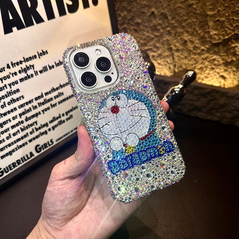 ハンドメイド iPhoneケース ドラえもん キラキラのラインストーン iPhone16/15/14/13/12/11ケース Plus Pro Max ハンドメイド iPhoneケース ドラえもん キラキラのラインストーン iPhone16/15/14/13/12/11ケース Plus Pro Max