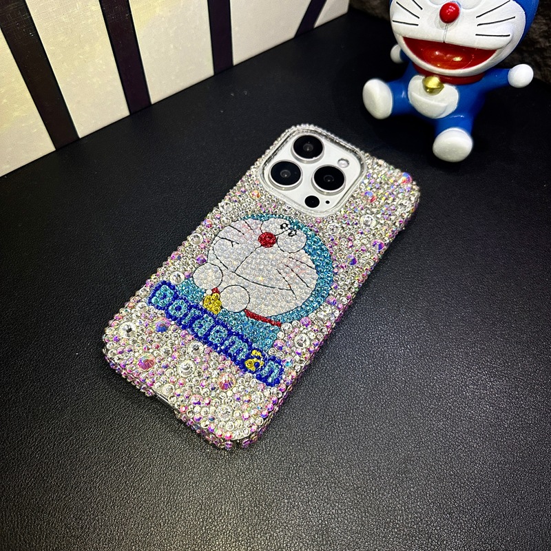 ハンドメイド iPhoneケース ドラえもん キラキラのラインストーン iPhone16/15/14/13/12/11ケース Plus Pro Max ハンドメイド iPhoneケース ドラえもん キラキラのラインストーン iPhone16/15/14/13/12/11ケース Plus Pro Max