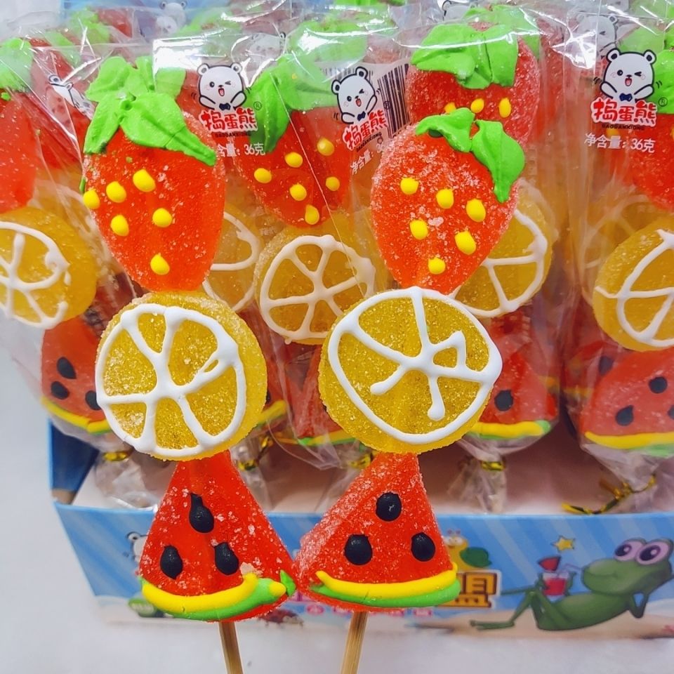 【まとめ買い価格 10セット1配送】Youtubeで話題 韓国お菓子 バケツに砂糖32個 フルーツ串ファッジ