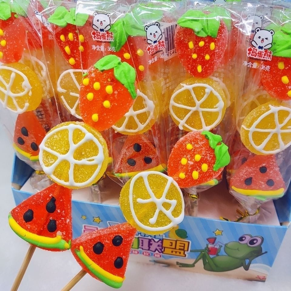 【まとめ買い価格 10セット1配送】Youtubeで話題 韓国お菓子 バケツに砂糖32個 フルーツ串ファッジ