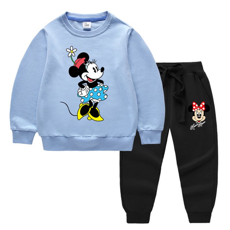 ディズニーミニー 子供服 セットアップ キッズ 上下セット 2点セット 長袖 トレーナー 通園着 48