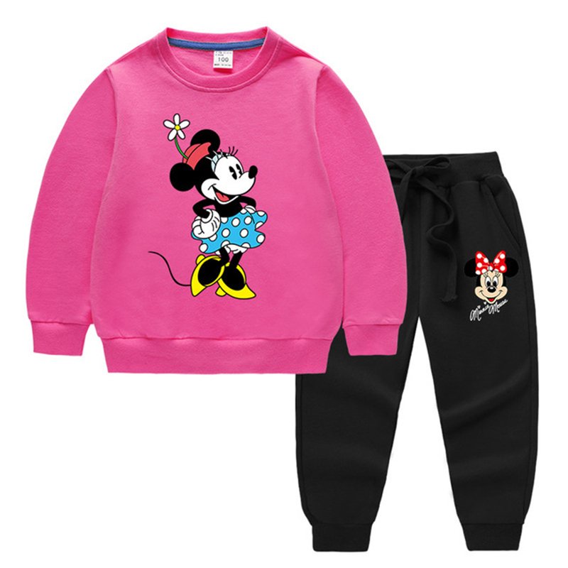 ディズニーミニー 子供服 セットアップ キッズ 上下セット 2点セット 長袖 トレーナー 通園着 48