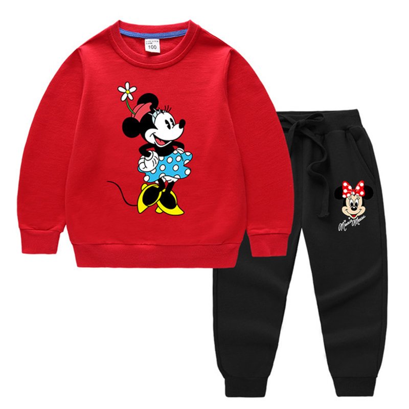 ディズニーミニー 子供服 セットアップ キッズ 上下セット 2点セット 長袖 トレーナー 通園着 48