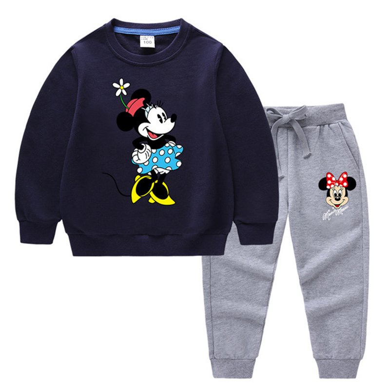 ディズニーミニー 子供服 セットアップ キッズ 上下セット 2点セット 長袖 トレーナー 通園着 48