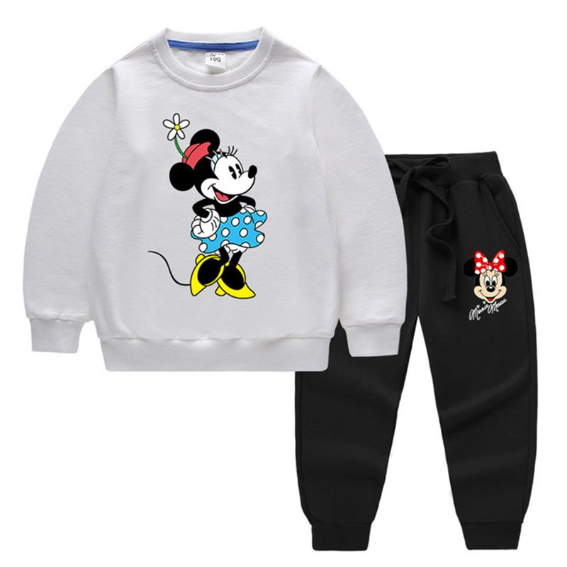 ディズニーミニー 子供服 セットアップ キッズ 上下セット 2点セット 長袖 トレーナー 通園着 48