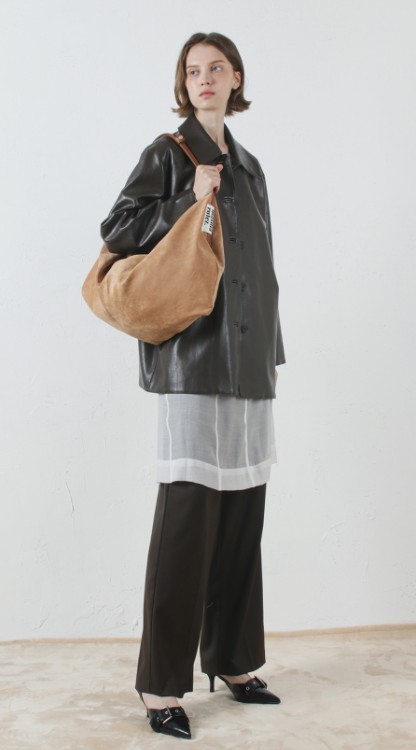 MASMARULEZ】Wing suede bag _ Beige