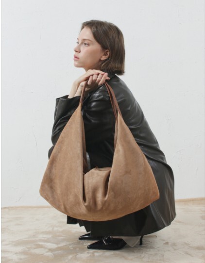 MASMARULEZ】Wing suede bag _ Beige
