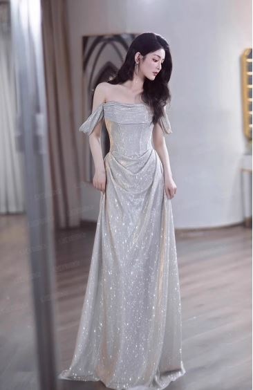 爆閃銀色花嫁結婚婚約敬酒服モーニングドレス誕生日パーティー司会者ウェディングドレスドレスドレス 爆閃銀色花嫁結婚婚約敬酒服モーニングドレス誕生日パーティー司会者ウェディングドレスドレスドレス