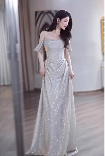 爆閃銀色花嫁結婚婚約敬酒服モーニングドレス誕生日パーティー司会者ウェディングドレスドレスドレス 爆閃銀色花嫁結婚婚約敬酒服モーニングドレス誕生日パーティー司会者ウェディングドレスドレスドレス