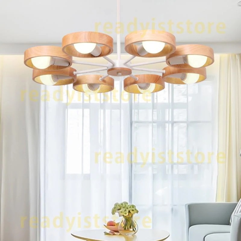 インテリア装飾インテリア照明ライトダイニング リビング シャンデリア 吹き抜け ペンダントライト おしゃれ 北欧 サークル 木製 天井ライト LED対応 玄関 木目調 インテリア照明 天井照明