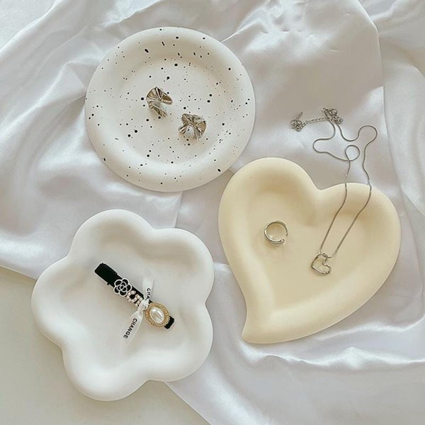 【再入荷】 北欧 シンプル トレイ 皿 食器 小物入れ set インテリア 小物入れ トレー トレイ 鍵置き 丸型 円形 アクセサリー