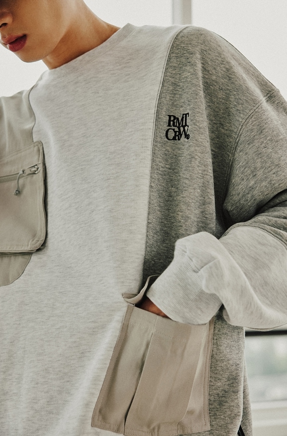 ☆送料・関税込☆ROMANTIC CROWN★FLECK POCKET SWEAT SHIRT★ ROMANTIC CROWN】FLECK POCKET SWEAT SHIRT トレーナー