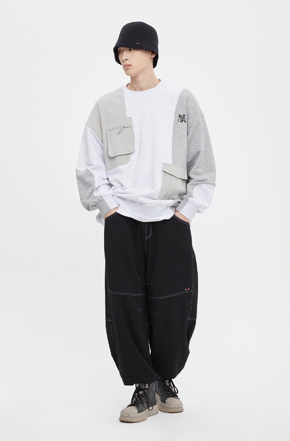 ROMANTIC CROWN】FLECK POCKET SWEAT SHIRT トレーナー
