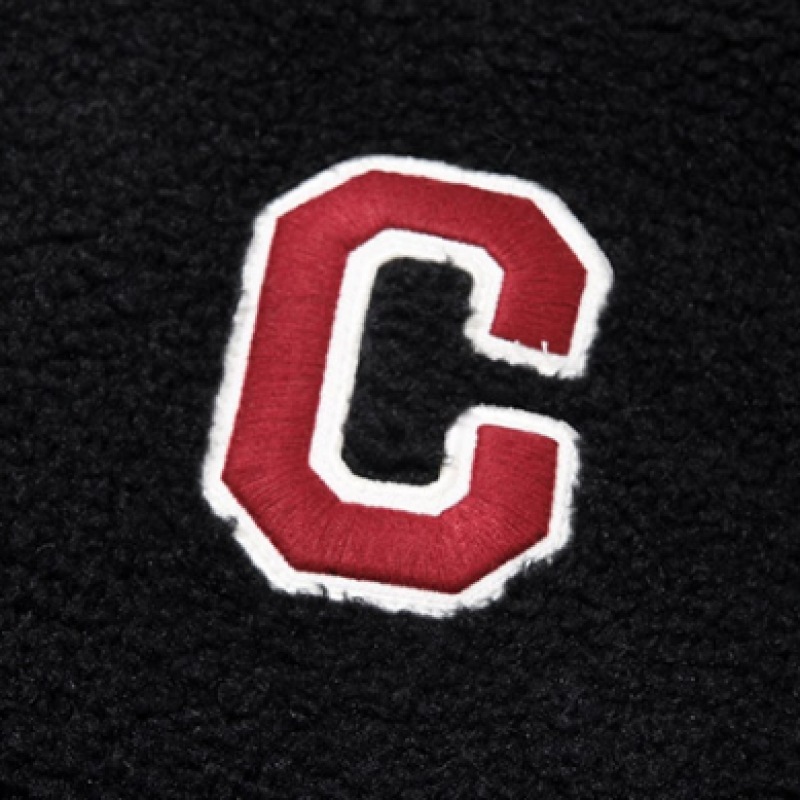 COVERNAT 24FW C ロゴノーカラーシェルパジャケットブラック COVERNAT 24FW C ロゴノーカラーシェルパジャケットブラック