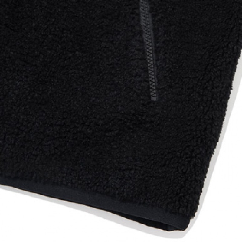 COVERNAT 24FW C ロゴノーカラーシェルパジャケットブラック COVERNAT 24FW C ロゴノーカラーシェルパジャケットブラック