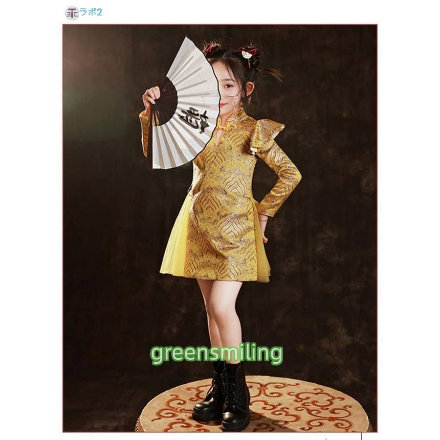 キッズダンス 衣装 ドレス ワンピース チャイナドレス 女の子 子供服 キッズダンス衣装 女の子 チアガール ダンス 衣装 キッズ ダンス 衣装 演出服 舞台服 100 1