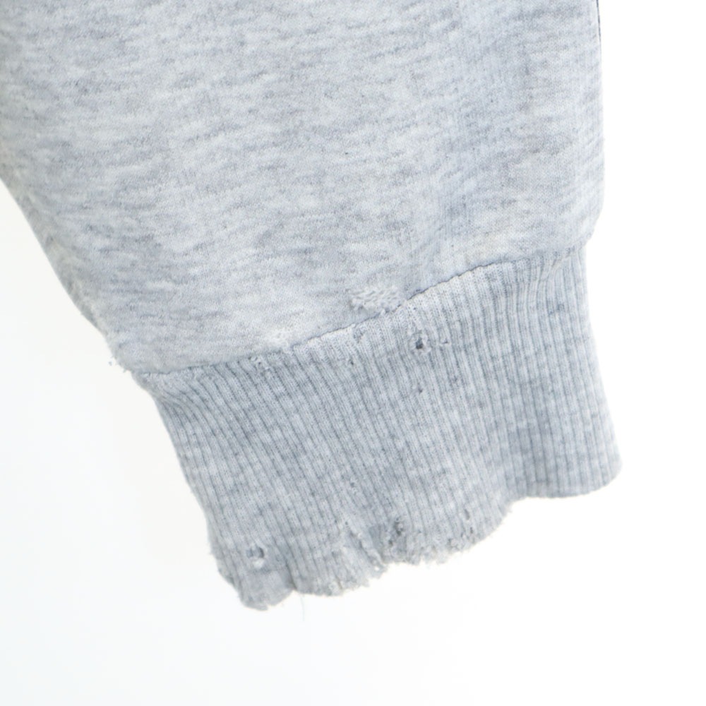 90s カナダ製 オールド トレフォイルロゴプリント 長袖 スウェットパーカー M グレー プルオーバー メンズ