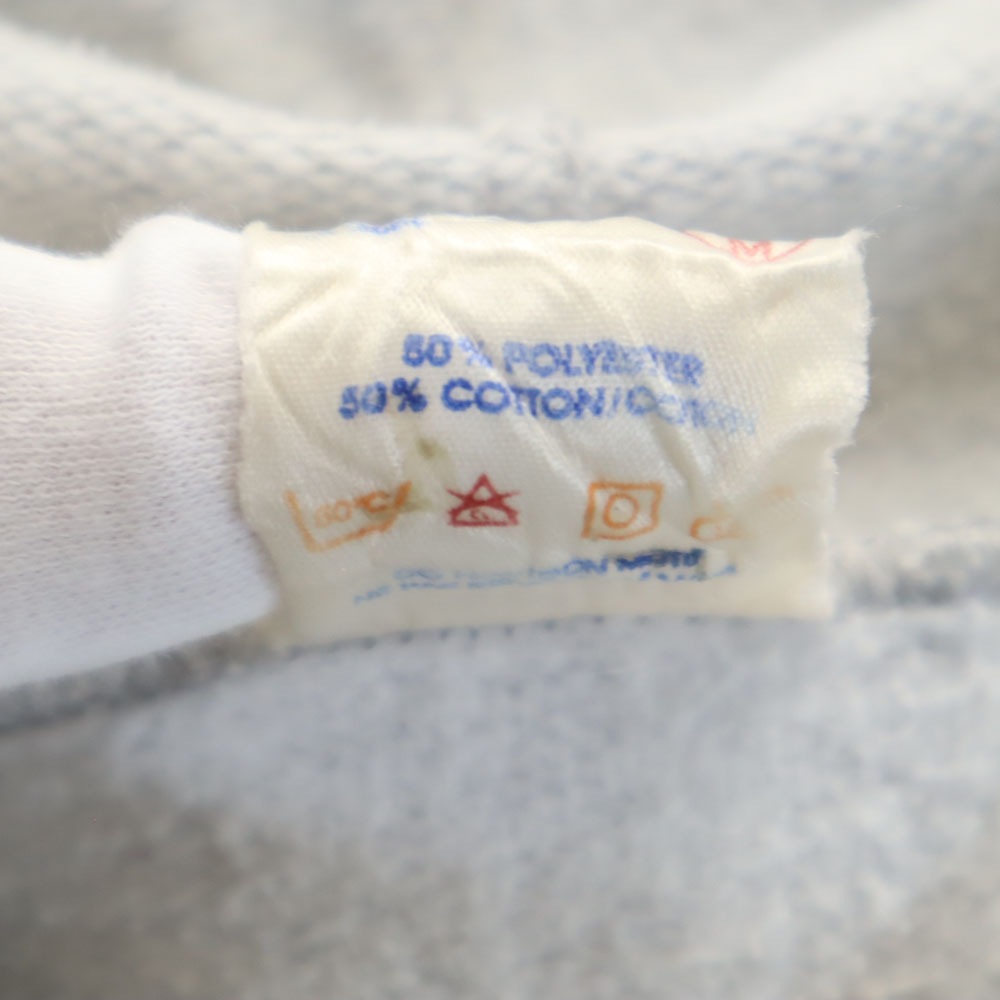 90s カナダ製 オールド トレフォイルロゴプリント 長袖 スウェットパーカー M グレー プルオーバー メンズ