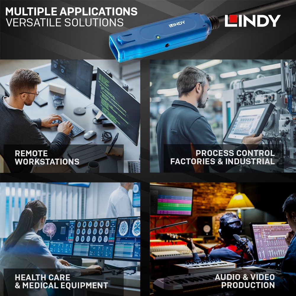 【43158】 LINDY 8m USB3.0 アクティブ延長ケーブル 【43158】 LINDY 8m USB3.0 アクティブ延長ケーブル