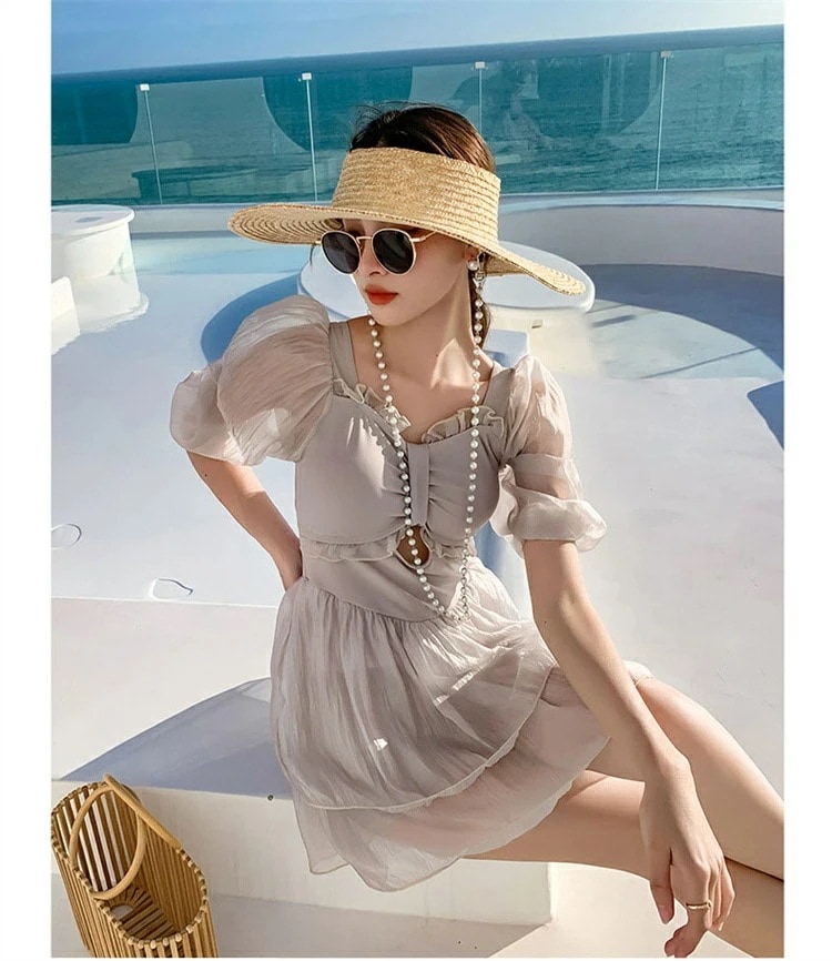 女の子 水着 ペア 親子 みずぎ 子ども ワンピース 水着 母 水着 体型カバー 水着 キッズ 水着 大人 海 旅行 ビーチ 水着 遊び 可愛い 水着 半袖 レディース オールインワン 水着 大き